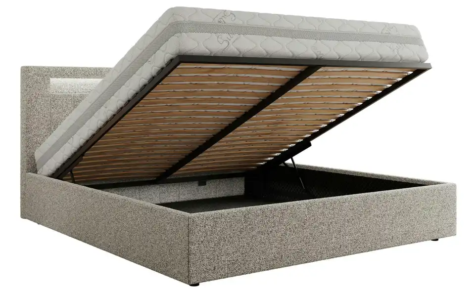 Polsterbett mit Bettkasten, Funktionsansicht