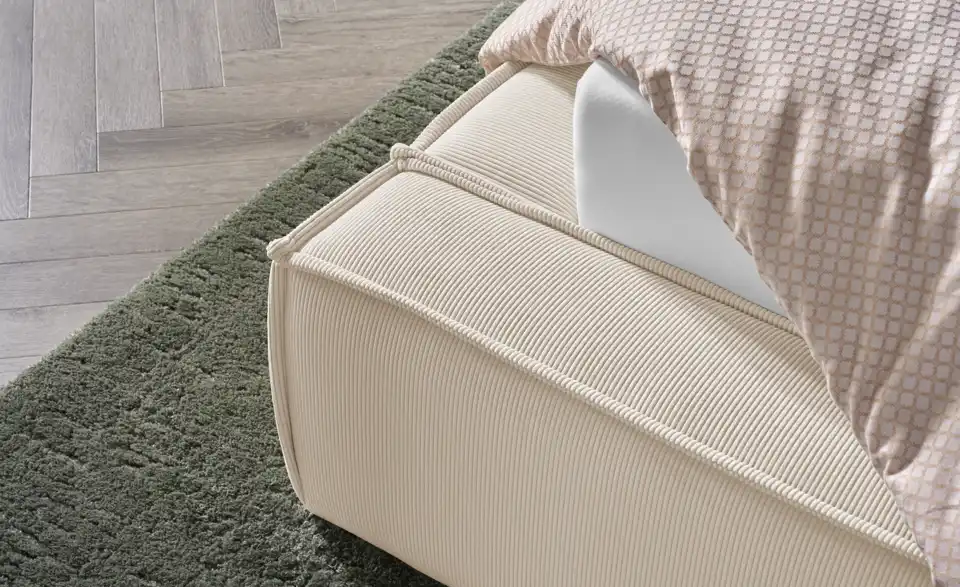 Polsterbett mit Bettkasten, Detailansicht