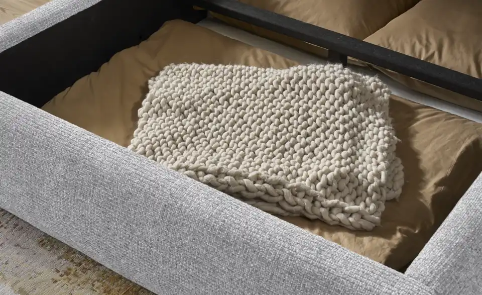 Twist Polsterbett mit Bettkasten, Detailansicht
