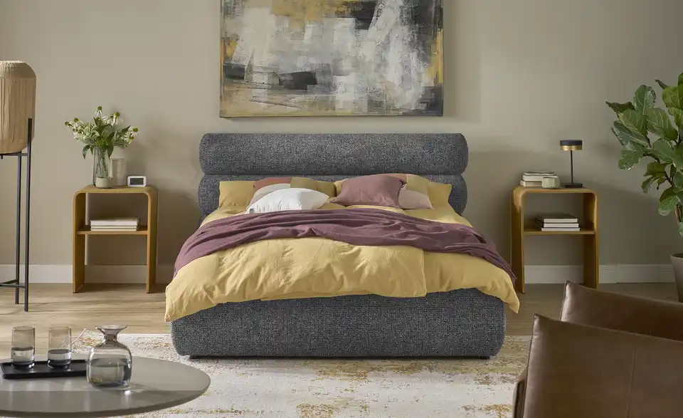Twist Polsterbett mit Bettkasten, Frontansicht