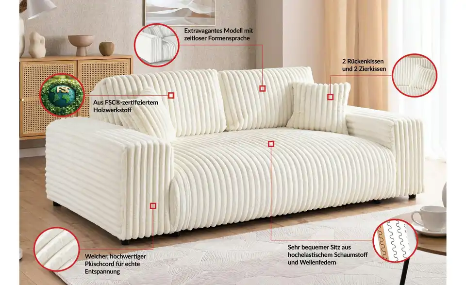 S-STYLE Einzelsofa Mollis, Bild mit Text