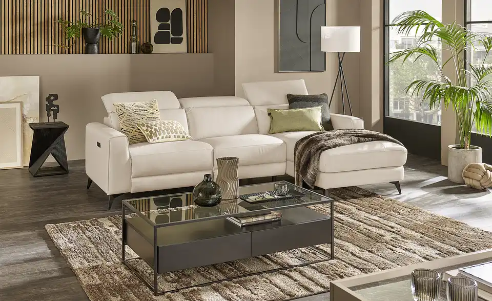 Primo Ecksofa Taku mit Relaxfunktion, in Wohnsituation