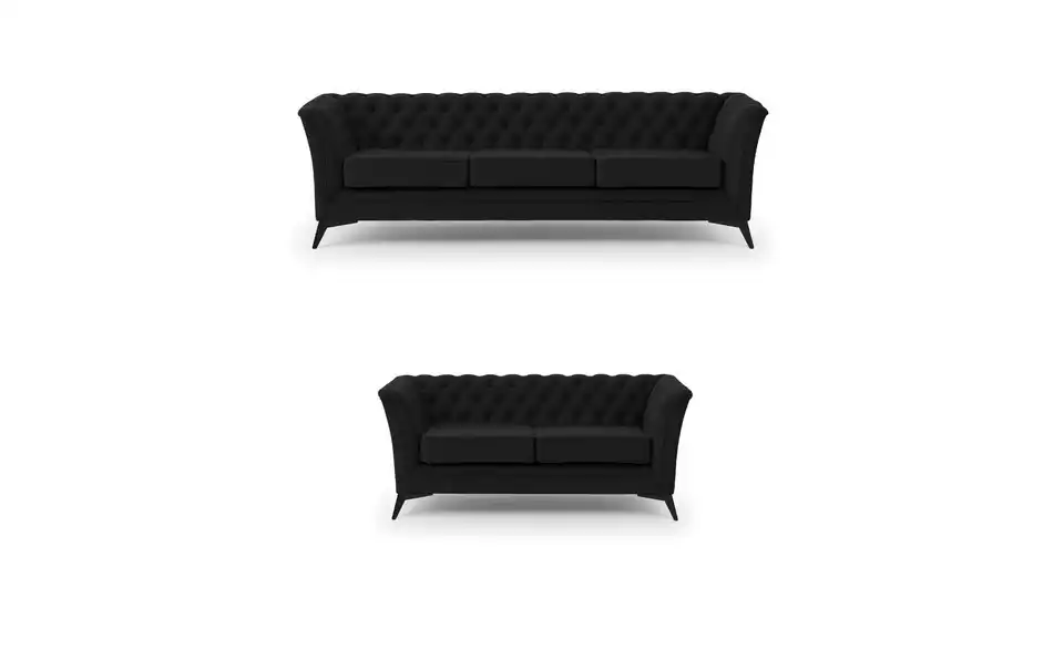 Chesterfield Polstergarnitur 3+2 Wilhelm, Frontansicht