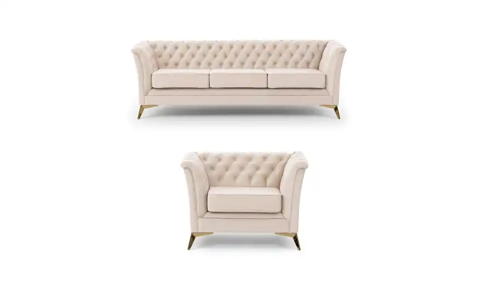 Polstergarnitur 3+1, Frontansicht