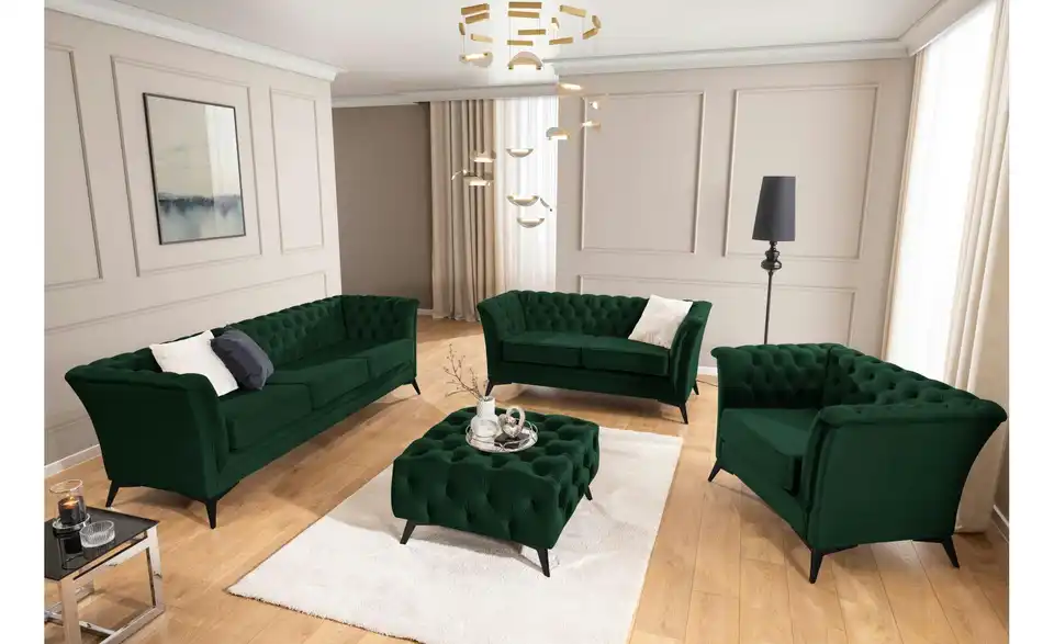 S-STYLE Chesterfield Sessel Wilhelm, in Wohnsituation