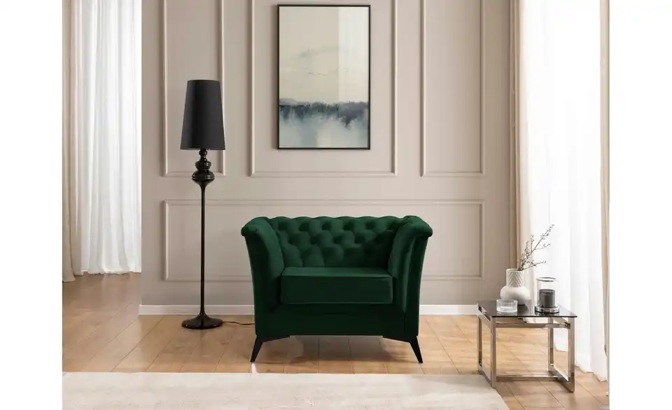 S-STYLE Chesterfield Sessel Wilhelm, in Wohnsituation