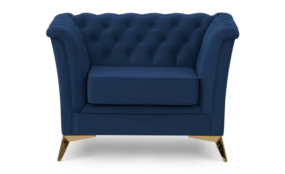 S-STYLE Chesterfield Sessel Wilhelm, Frontansicht