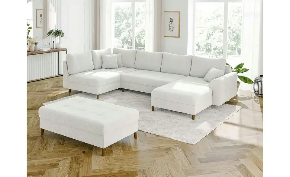 Wohnlandschaft mit Hocker, in Wohnsituation