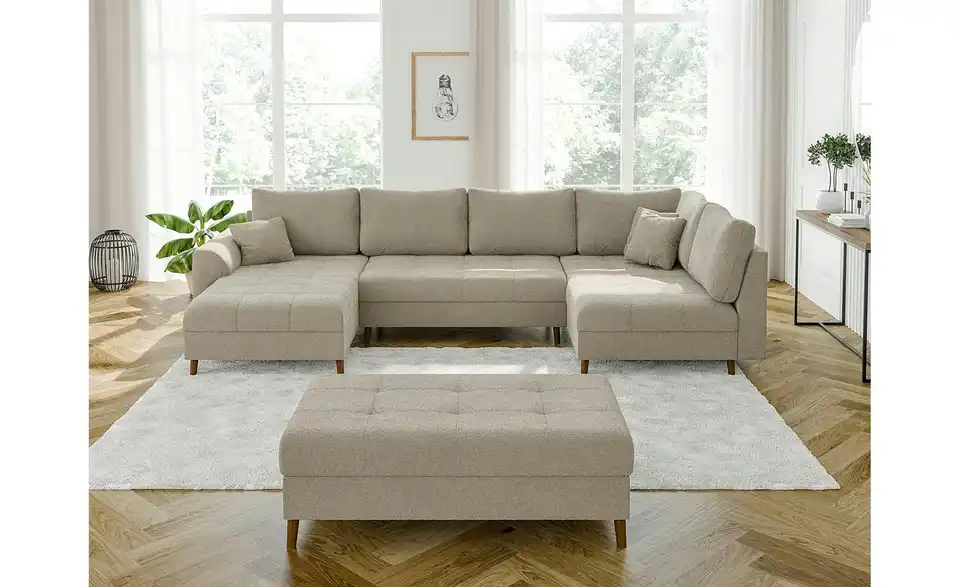 Wohnlandschaft mit Hocker, in Wohnsituation