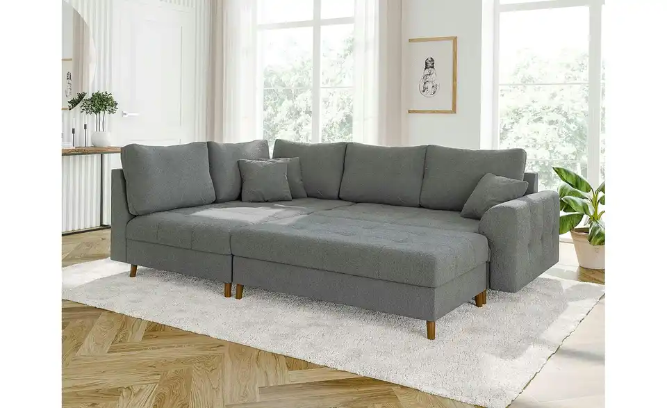 S-STYLE Ecksofa mit Hocker Lars, in Wohnsituation