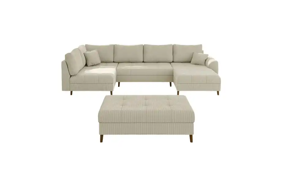 S-STYLE Wohnlandschaft mit Hocker Maya, Frontansicht