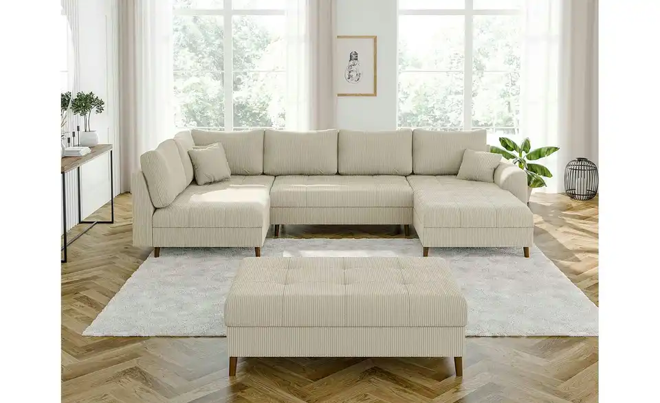 Wohnlandschaft mit Hocker, in Wohnsituation