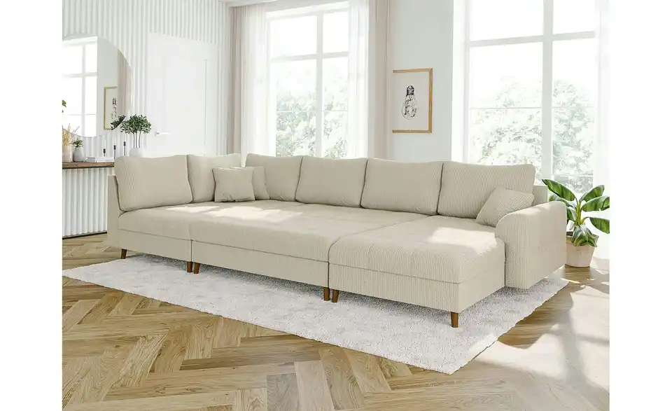 S-STYLE Wohnlandschaft mit Hocker Maya, in Wohnsituation