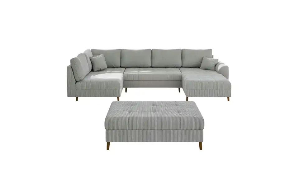 Wohnlandschaft mit Hocker, Frontansicht