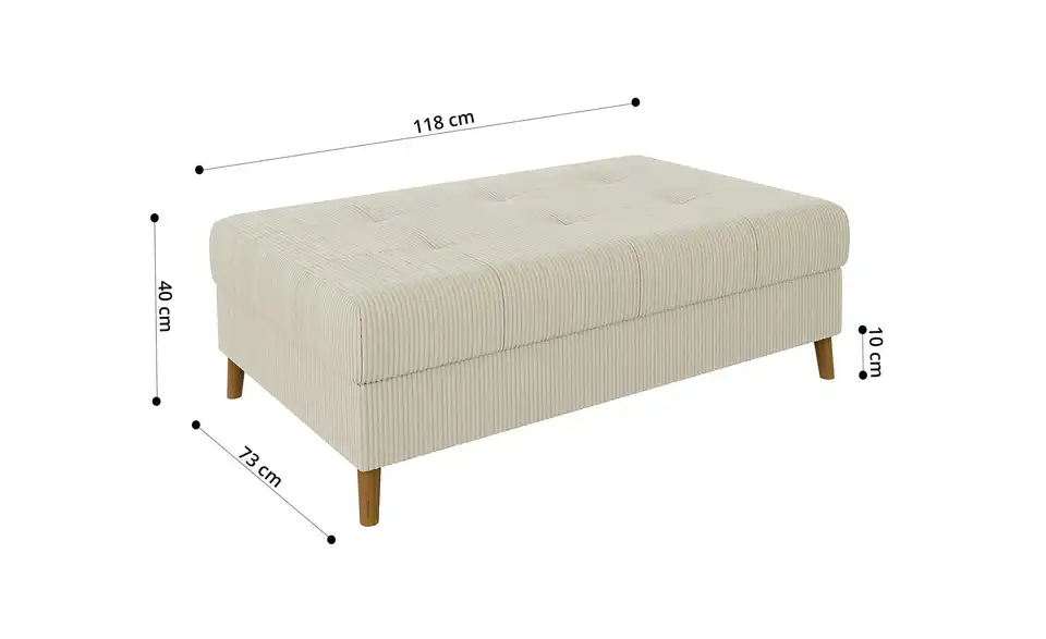 S-STYLE Ecksofa mit Hocker Maya, Bild mit Text