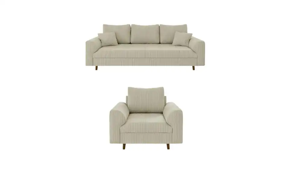 Polstergarnitur 3+1, Frontansicht