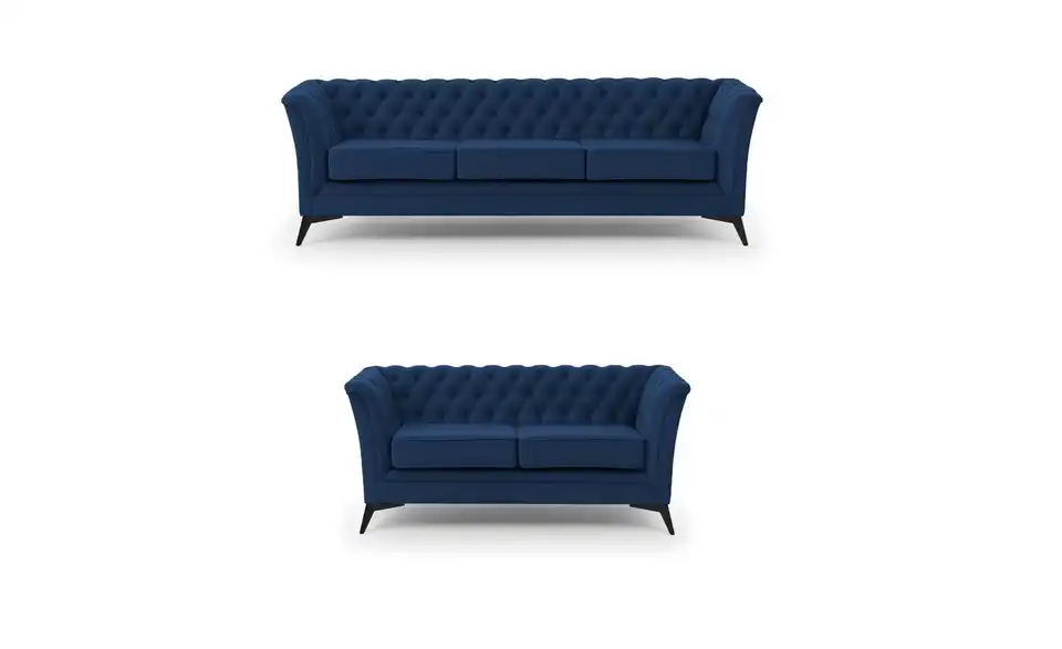 Chesterfield Polstergarnitur 3+2 Wilhelm, Frontansicht