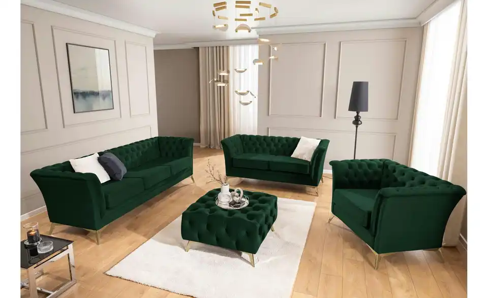 Chesterfield Polstergarnitur 3+2+1 Wilhelm, in Wohnsituation