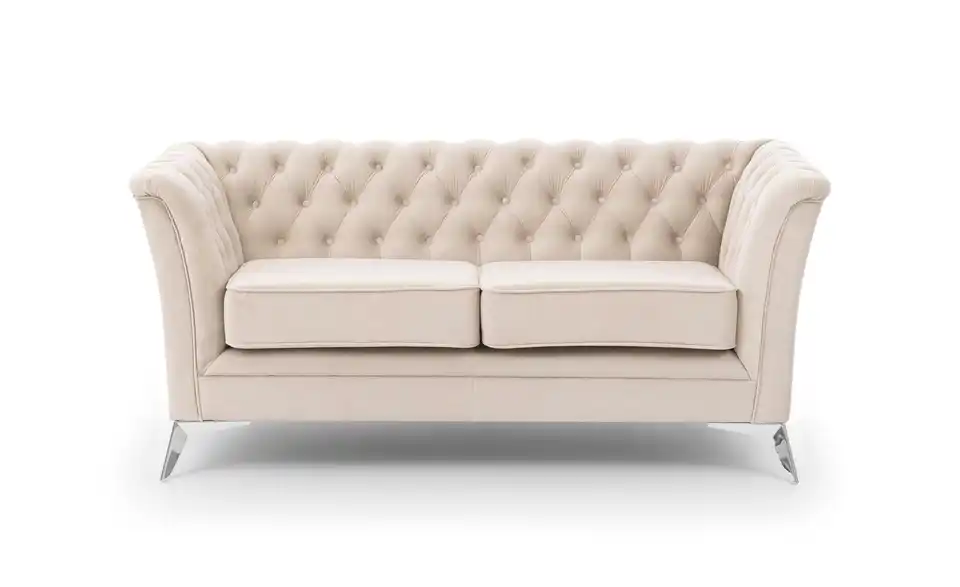 S-STYLE Chesterfield Einzelsofa Wilhelm, Frontansicht
