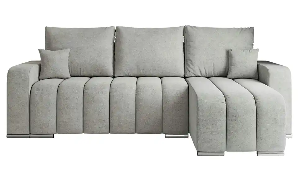 Ecksofa Hellgrau, Frontansicht