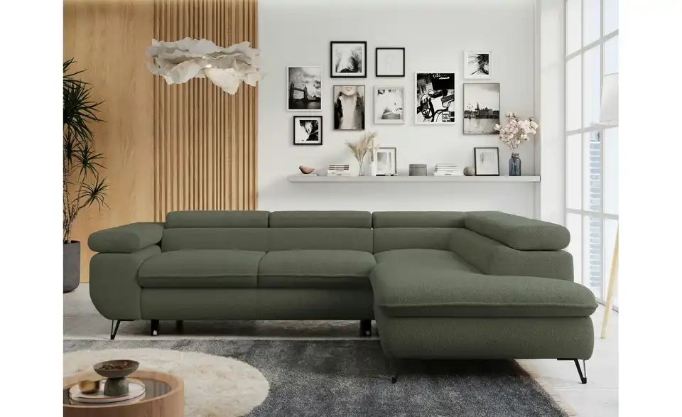 Ecksofa Grün Peter, in Wohnsituation