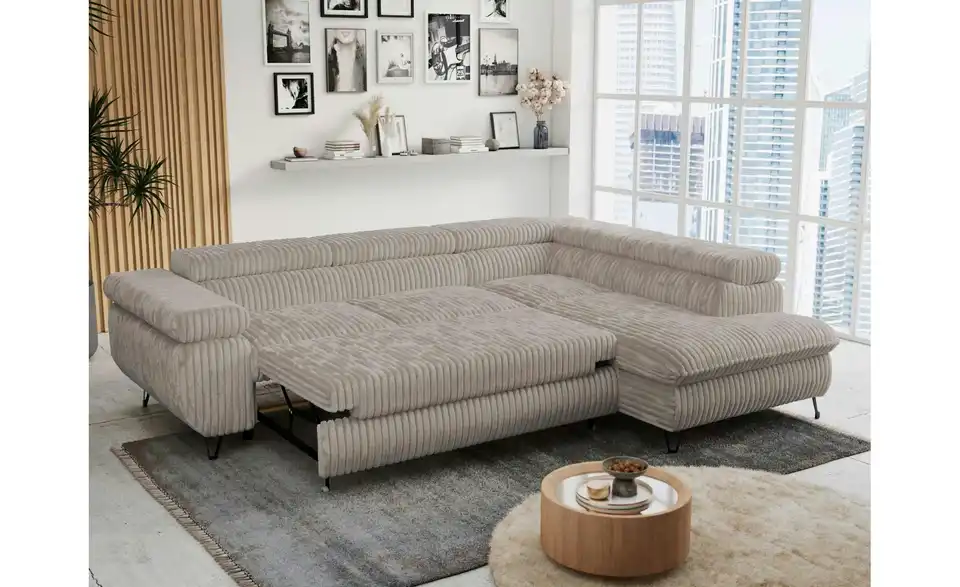 Ecksofa Grau Peter, in Wohnsituation