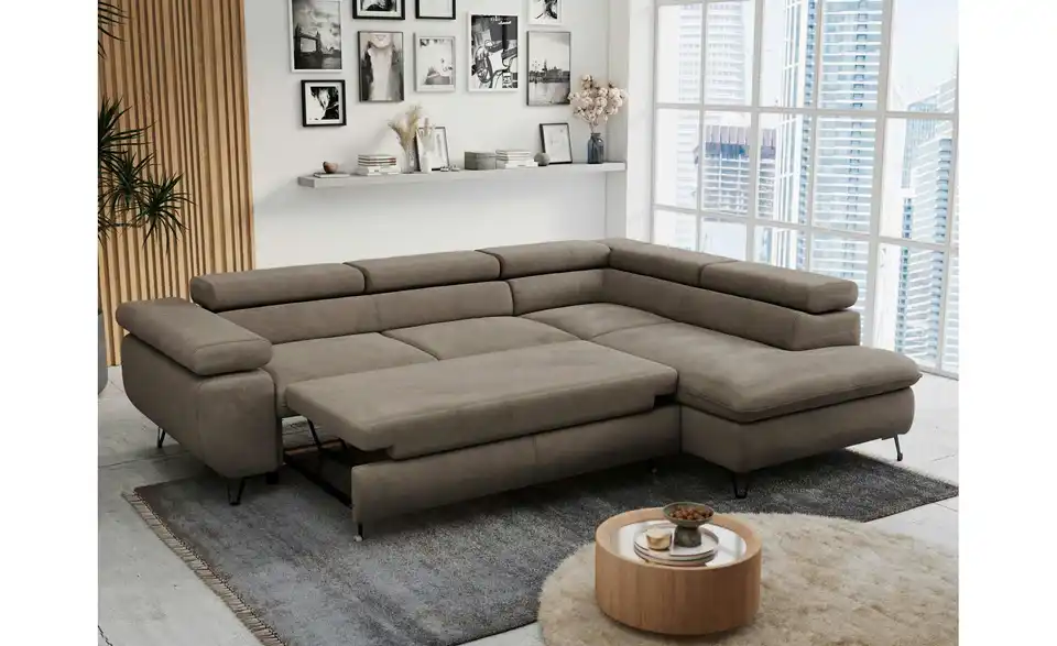 Ecksofa Braun Peter, in Wohnsituation