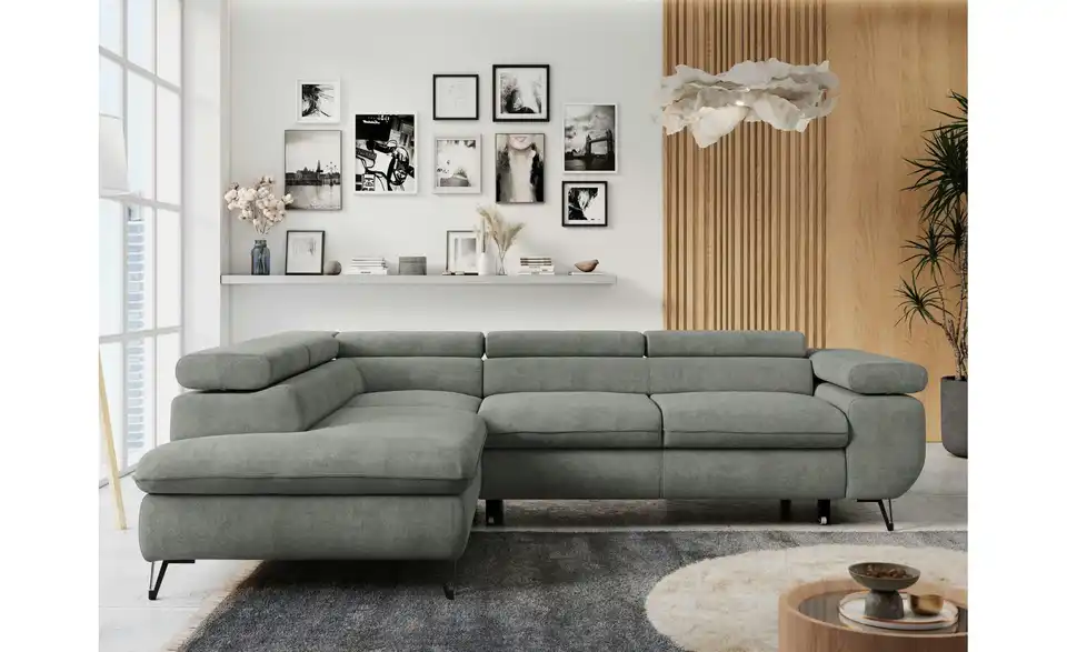 Ecksofa Grau Peter, in Wohnsituation