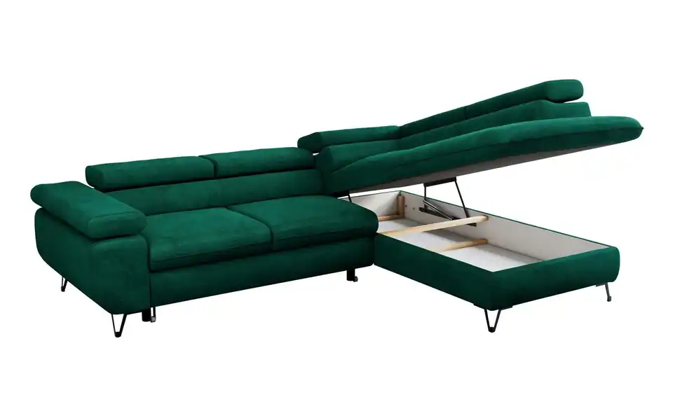 Ecksofa Dunkelgrün Peter, Detailansicht