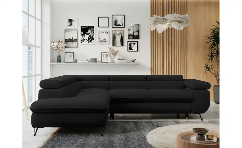 Ecksofa Schwarz Peter, in Wohnsituation