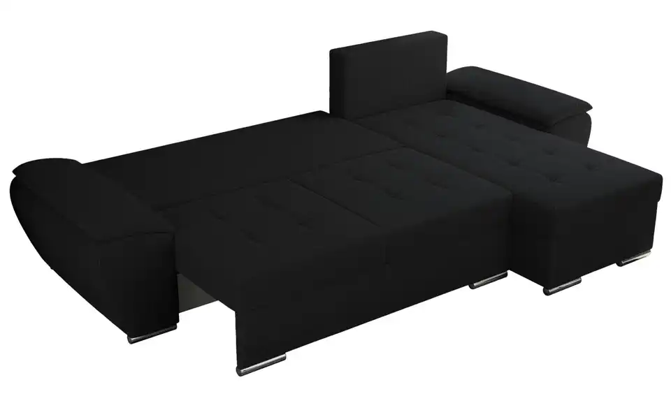Ecksofa Schwarz, Detailansicht