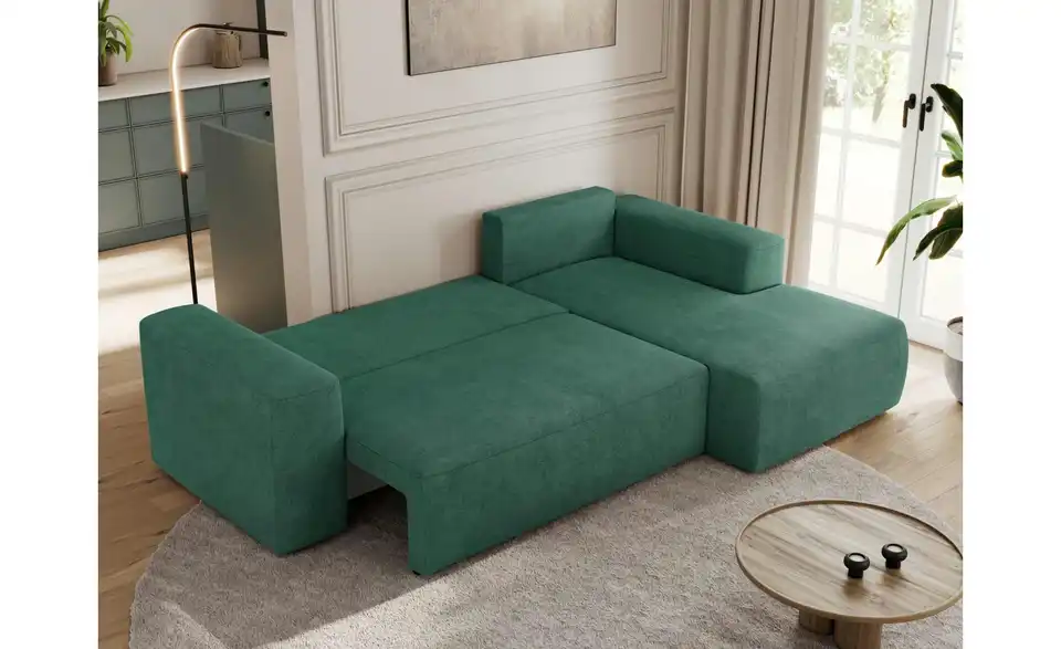 Ecksofa Grün, in Wohnsituation