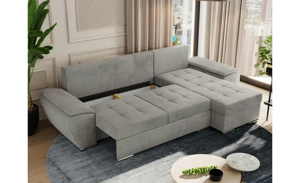 Ecksofa Hellgrau, Funktionsansicht