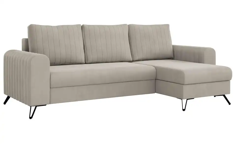Ecksofa Dunkelbeige, Perspektive