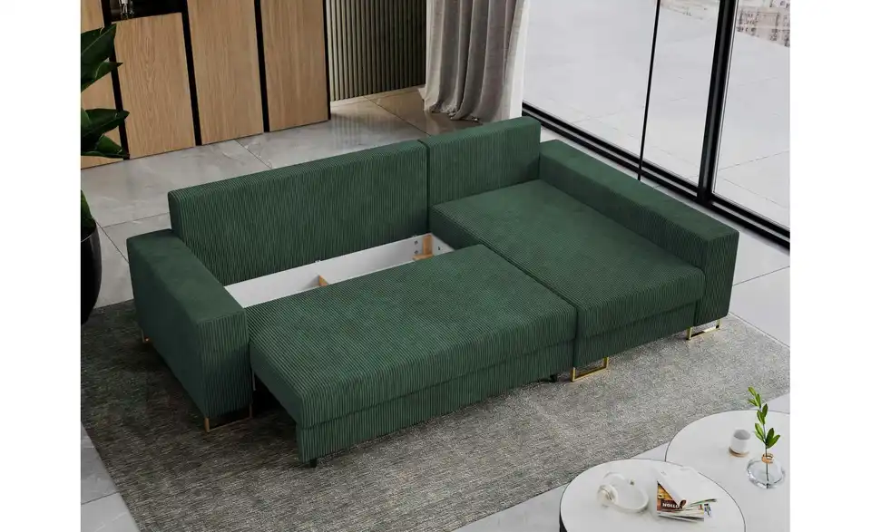 Ecksofa Grün, Funktionsansicht