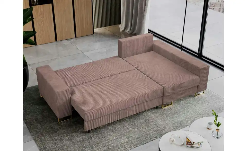 Ecksofa Rosa, in Wohnsituation
