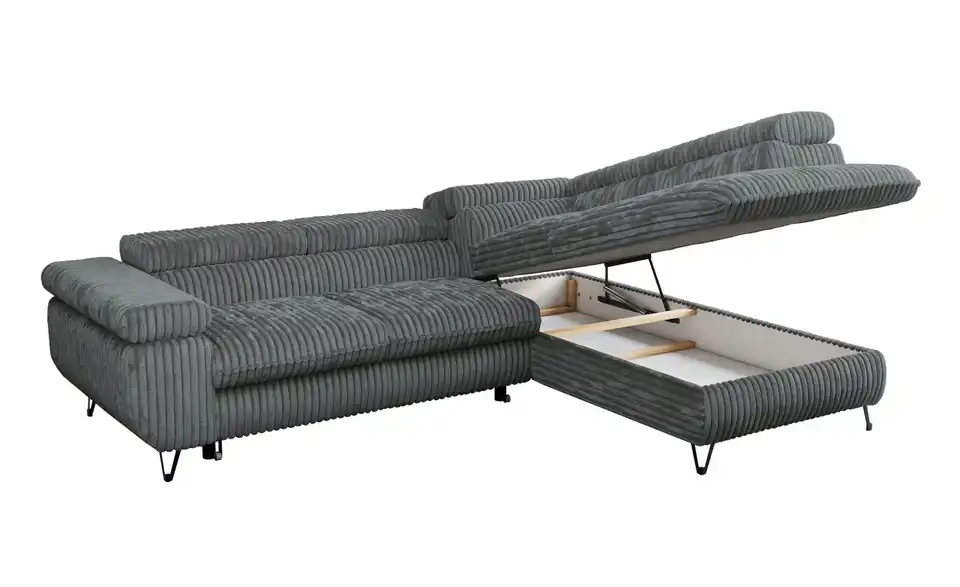 Ecksofa Dunkelgrau Peter, Detailansicht