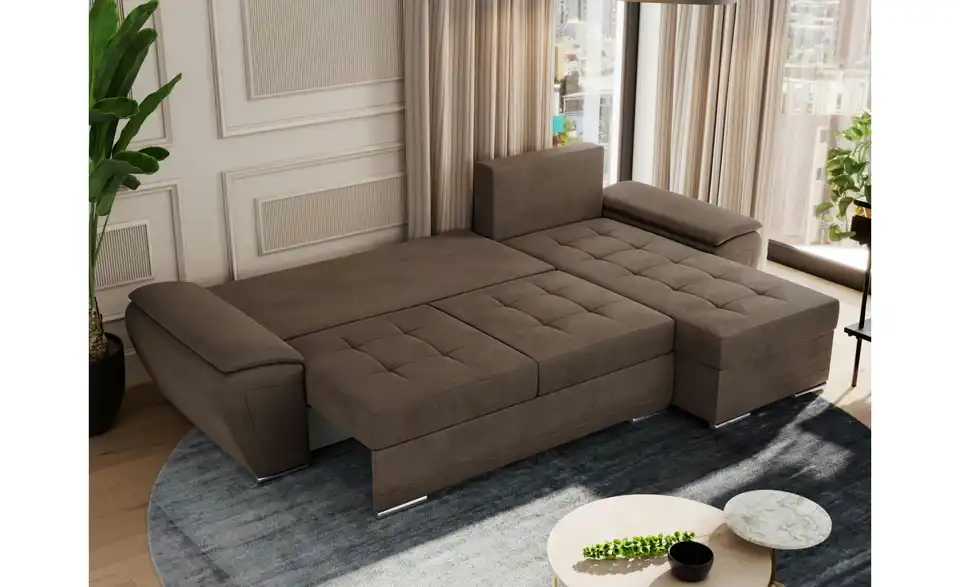 Ecksofa Braun, in Wohnsituation