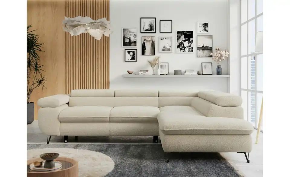 Ecksofa Beige Peter, in Wohnsituation