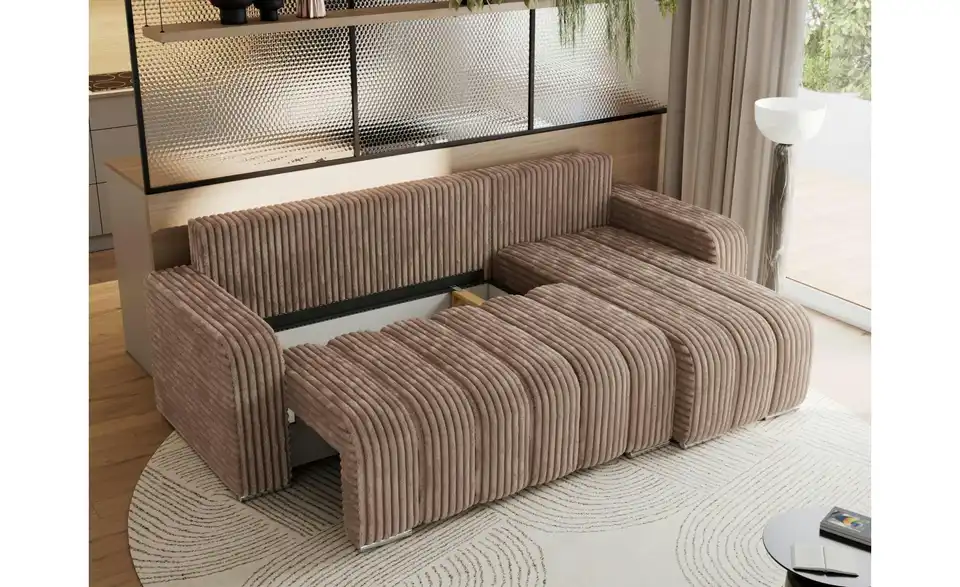 Ecksofa Braun, Funktionsansicht