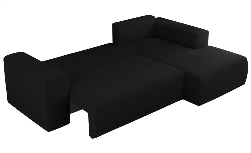 Ecksofa Schwarz, Detailansicht