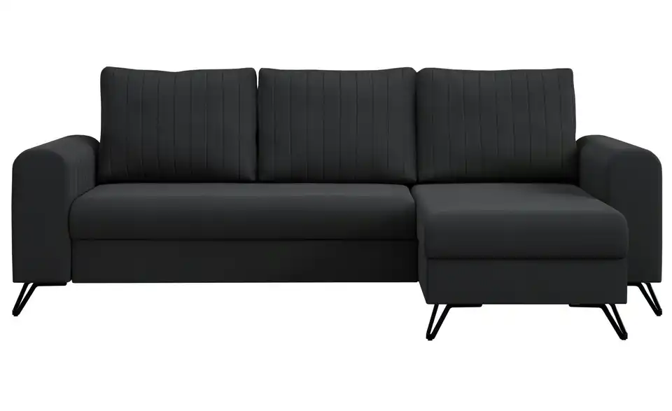 Ecksofa Dunkelgrau, Frontansicht