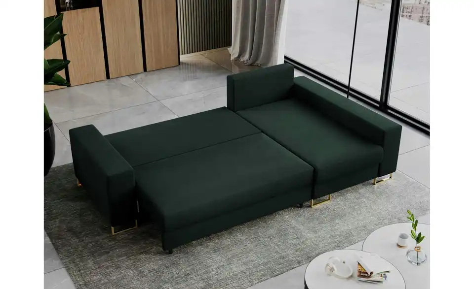 Ecksofa Grün, in Wohnsituation