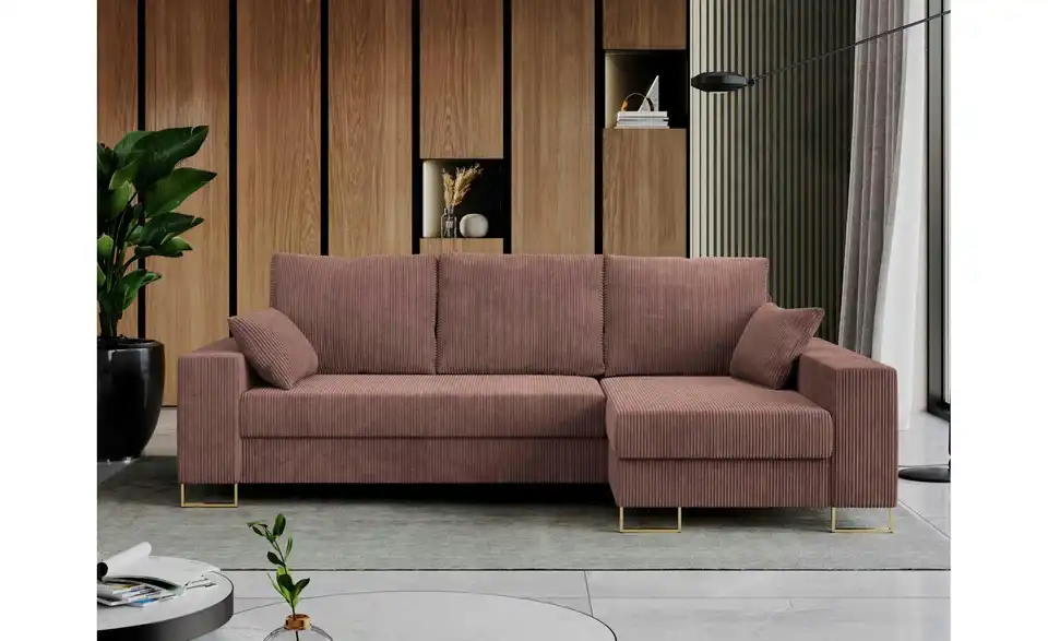 Ecksofa Kupfer, in Wohnsituation