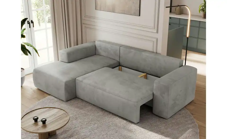 Ecksofa Hellgrau, Funktionsansicht