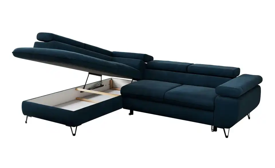 Ecksofa Dunkelblau Peter, Detailansicht