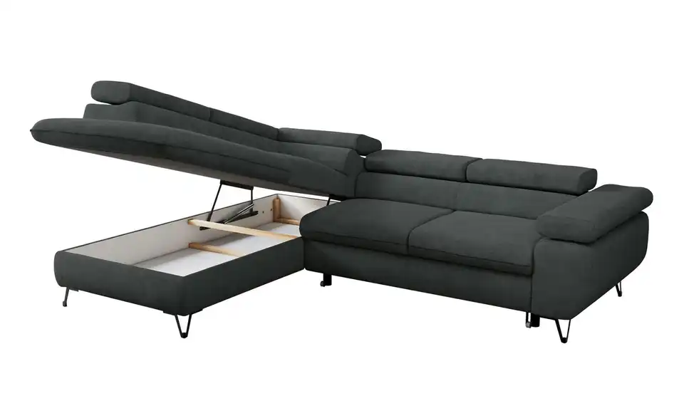 Ecksofa Dunkelgrau Peter, Detailansicht