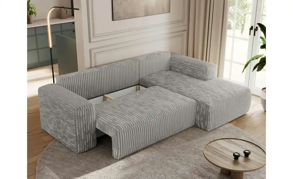 Ecksofa Hellgrau, Funktionsansicht