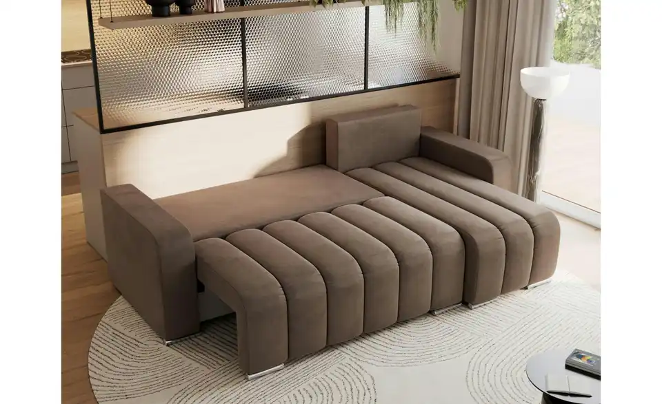 Ecksofa Braun, in Wohnsituation