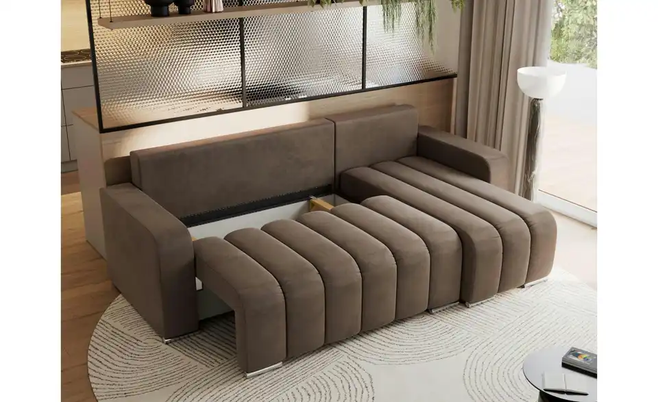Ecksofa Braun, Funktionsansicht